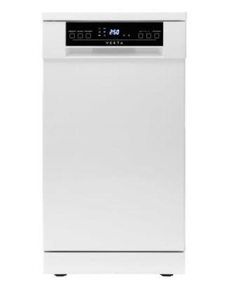 Изображение Посудомоечная машина VEKTA DW-45AWS (узкая, 9 комплектов, белый)