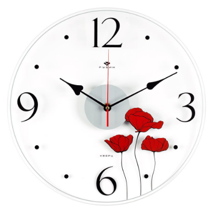 Изображение Настенные часы Рубин 3433-002 белый