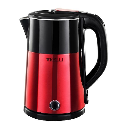 Изображение Электрический чайник Kelli KL-1802 (2200 Вт/1,7 л /металл/красный)