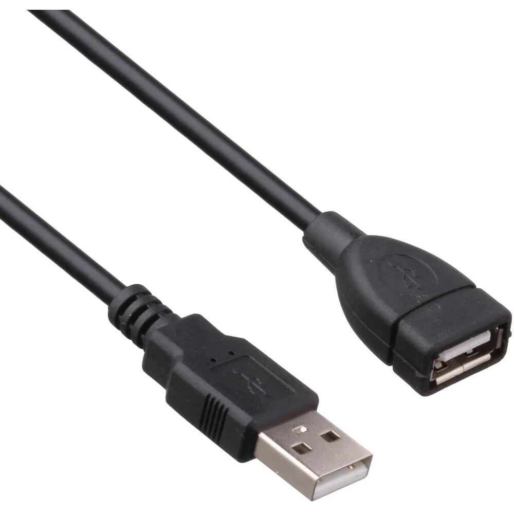 Изображение Кабель удлинительный ExeGate EX-CCF-USB2-AMAF-2.0F USB 2.0 A USB 2.0 A черный 2 м