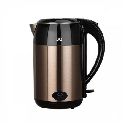 Изображение Электрический чайник BQ KT1800SW (2200 Вт/1,8 л /пластик, нержавеющая сталь/медный, черный)