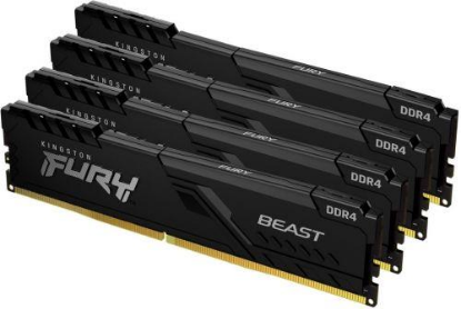 Изображение Оперативная память 4x16 GB DDR4 Kingston Fury Beast Black (21300 МБ/с, 2666 МГц, CL16)