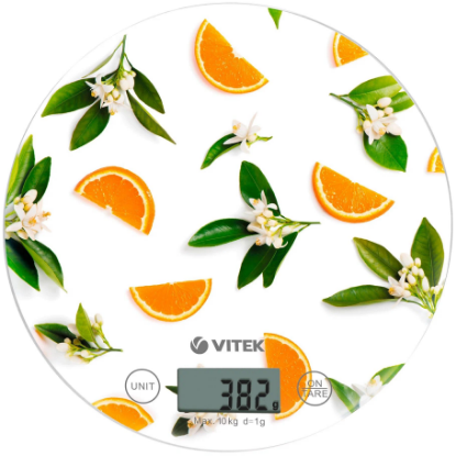 Изображение Весы кухонные VITEK VT-2418 MC (рисунок, белый)