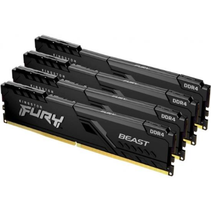 Изображение Оперативная память 4х8 GB DDR4 Kingston Fury Beast Black (25600 МБ/с, 3200 МГц, CL16)