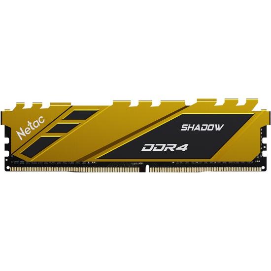 Изображение Оперативная память 8 GB DDR4 NETAC Shadow Yellow (25600 МБ/с, 3200 МГц, CL16)