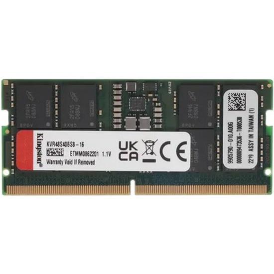 Изображение Оперативная память 16 GB DDR5 Kingston KVR48S40BS8-16 (38400 Мб/с, 4800 МГц, CL40)