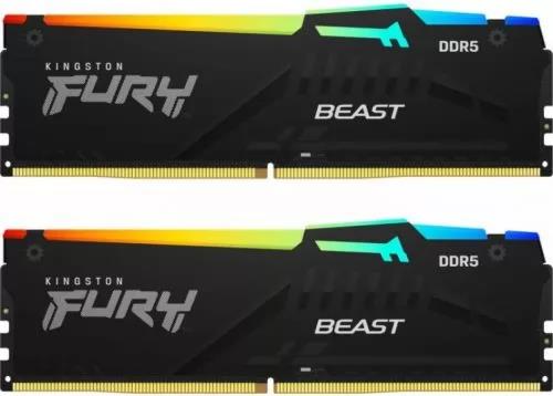 Изображение Оперативная память 2x32 GB DDR5 Kingston Fury Beast RGB (44800 Мб/с, 5600 МГц, CL40)