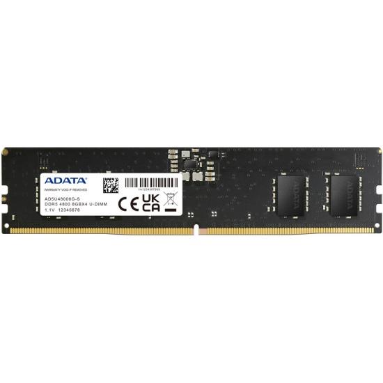 Изображение Оперативная память 8 GB DDR5 ADATA AD5U48008G-B (38400 Мб/с, 4800 МГц, CL40)