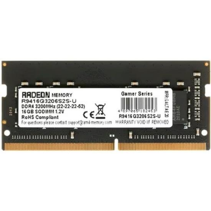 Изображение Оперативная память 16 GB DDR4 AMD R9416G3206S2S-U (25600 МБ/с, 3200 МГц, CL22)