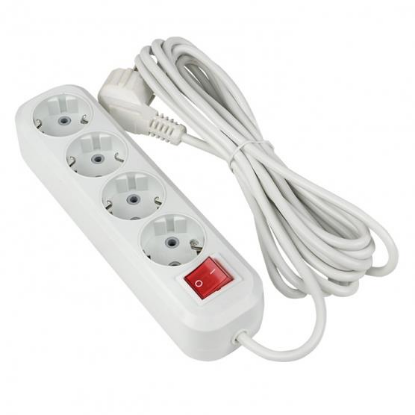 Изображение Сетевой фильтр EKF UBA16-310-4-03i 3 м, белый