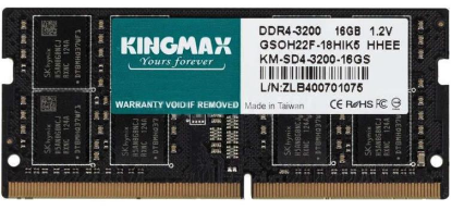 Изображение Оперативная память 16 GB DDR4 Kingmax KM-SD4-3200-16GS (25600 МБ/с, 3200 МГц, CL22)