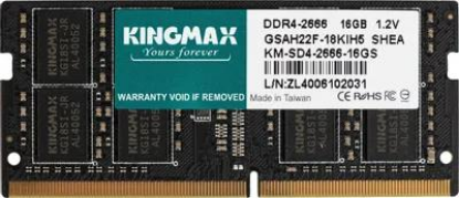 Изображение Оперативная память 16 GB DDR4 Kingmax KM-SD4-2666-16GS (21300 МБ/с, 2666 МГц, CL19)