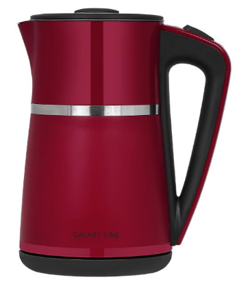 Изображение Электрический чайник Galaxy GL0339 (2200 Вт/1,7 л /пластик, нержавеющая сталь/красный)