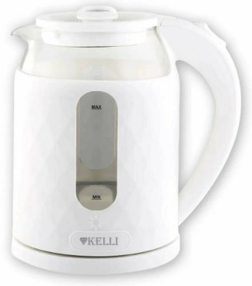 Изображение Электрический чайник Kelli KL-1805 (2200 Вт/1,8 л /стекло, пластик/белый)