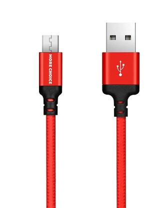 Изображение Кабель соединительный More Choice K12m USB 2.0 A Micro USB 2.0 B красный, черный 1 м