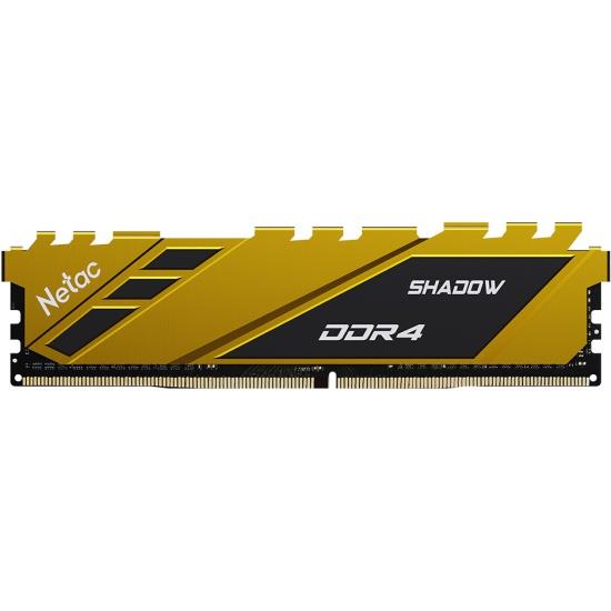 Изображение Оперативная память 16 GB DDR4 NETAC Shadow Yellow (25600 МБ/с, 3200 МГц, CL16)