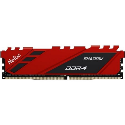 Изображение Оперативная память 16 GB DDR4 NETAC Shadow Red (25600 МБ/с, 3200 МГц, CL16)