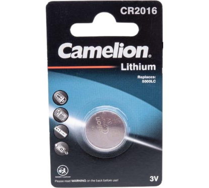 Изображение Батарейка Camelion CR2016-BP1B (CR2016 (5000LC) 3 В 75 мА*час Lithium)