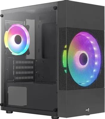 Изображение Корпус AeroCool Atomic Lite-G-BK-v2 (mATX, Mini-ITX, черный, без БП)/(ACCS-PV33123.11)