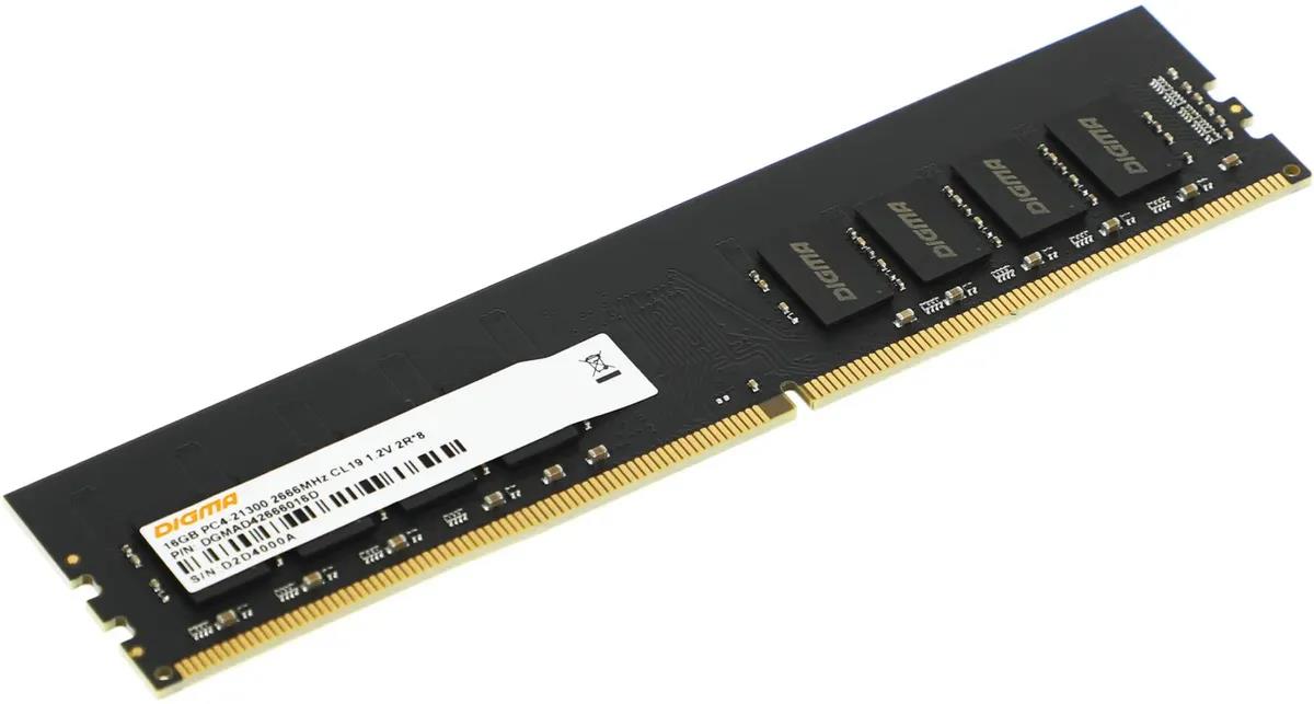 Изображение Оперативная память 16 GB DDR4 Digma DGMAD42666016D (21300 МБ/с, 2666 МГц, CL19)