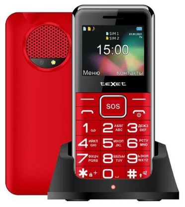 Изображение Мобильный телефон teXet TM-B319,красный