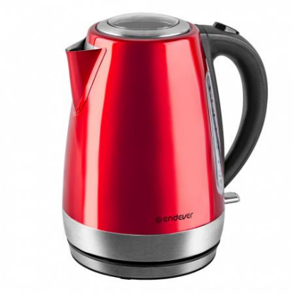 Изображение Электрический чайник Endever KR-234S (2200 Вт/1,7 л /нержавеющая сталь/красный)
