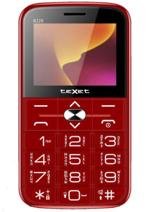 Изображение Мобильный телефон teXet TM-B228,красный