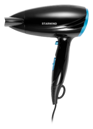 Изображение Компактный фен STARWIND SHD 7066 (1600 Вт /синий, черный)