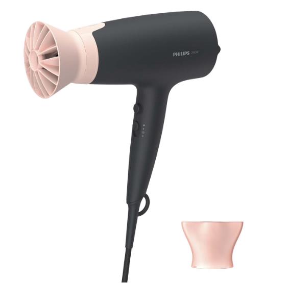 Изображение Фен Philips BHD350/10 (2100 Вт /розовый, черный)