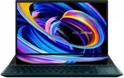 Изображение Ноутбук Asus Zenbook Pro Duo UX582HM-H2069 (Intel 11800H 2300 МГц/ SSD 1024 ГБ  /RAM 16 ГБ/ 15.6" 3840x2160/VGA дискретная, встроенная/ Без ОС) (90NB0V11-M003T0)