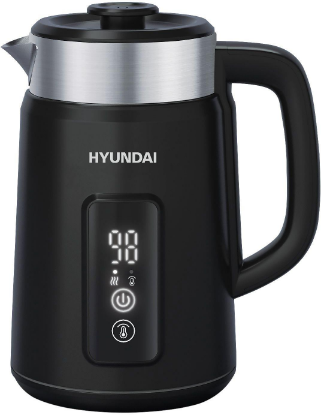 Изображение Электрический чайник Hyundai HYK-S3505 (2200 Вт/1,5 л /металл, нержавеющая сталь/черный)