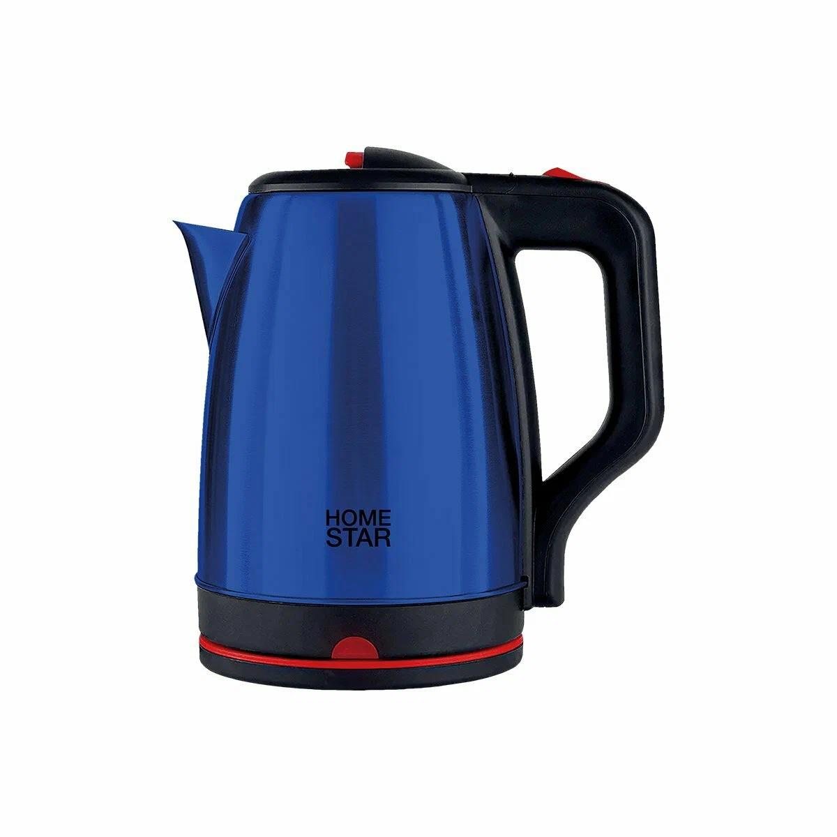 Изображение Электрический чайник HOMESTAR HS-1003 (1500 Вт/1,8 л /нержавеющая сталь/синий)