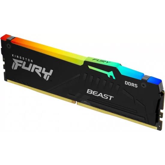 Изображение Оперативная память 1x32 GB DDR5 Kingston Fury Beast RGB (48000 Мб/с, 6000 МГц, CL40)