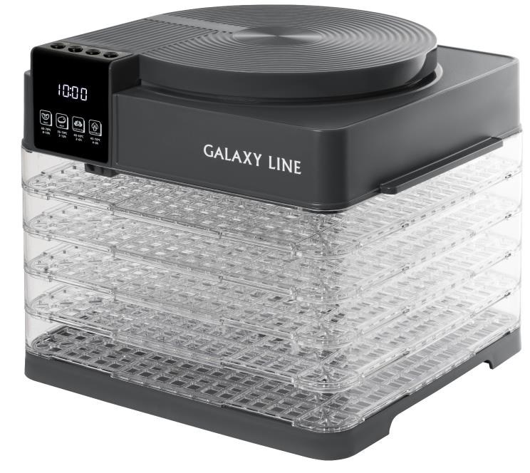 Изображение Сушилка для овощей Galaxy GL2630 (поддонов 5 шт, 450 Вт , серый)