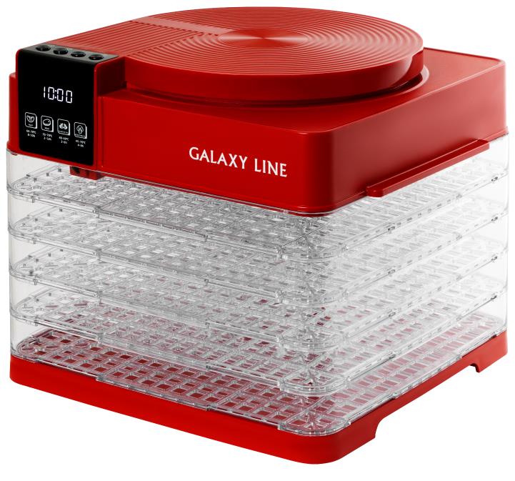 Изображение Сушилка для овощей Galaxy GL2630 (поддонов 5 шт, 450 Вт , красный)