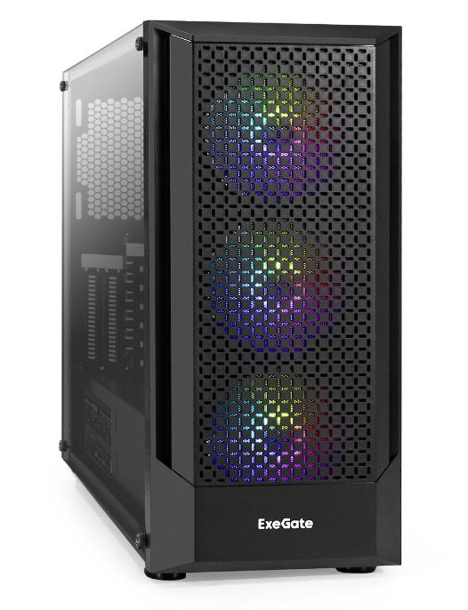 Изображение Корпус ExeGate EVO-8227-NPX600 (mATX, ATX, ITX, черный, 600 Вт)/(EX296353RUS)