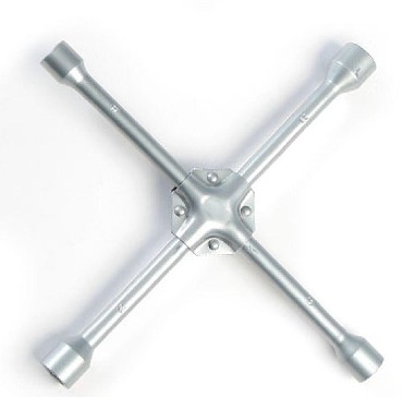 Изображение ЕРМАК 766-002 Ключ баллонный крестовой, 17-19-21-23 мм, 14", усиленный, сатин, SJ012P