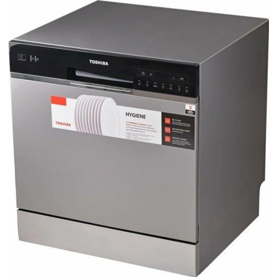 Изображение Посудомоечная машина Toshiba DW08T1CIS (компактная, 8 комплектов, серебристый)