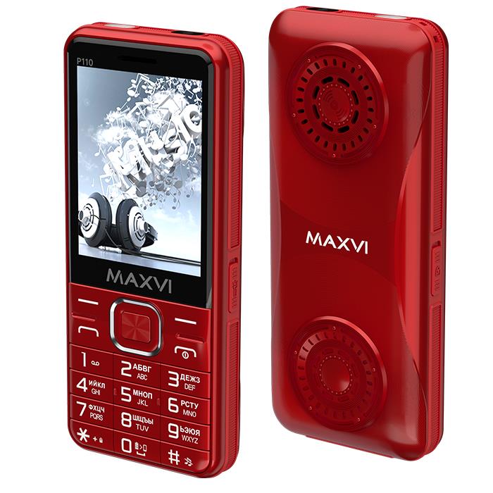 Изображение Мобильный телефон MAXVI P110,красный