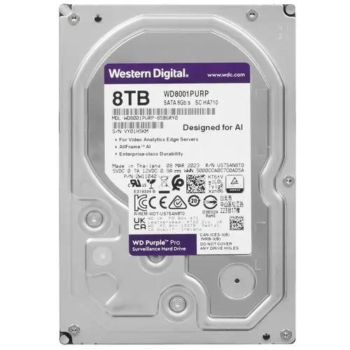 Изображение Жесткий диск 3.5" 8000 ГБ Western Digital Purple Pro, 7200 rpm, 256 МБ