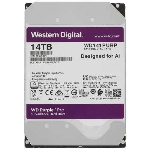 Изображение Жесткий диск 3.5" 14000 ГБ Western Digital Purple Pro, 7200 rpm, 512 МБ