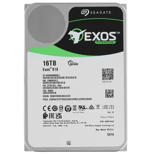 Изображение Жесткий диск 3.5" 16000 ГБ Seagate Exos X18, 7200 rpm, 256 МБ