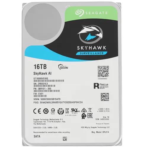 Изображение Жесткий диск 3.5" 16000 ГБ Seagate SkyHawk AI, 7200 rpm, 256 МБ