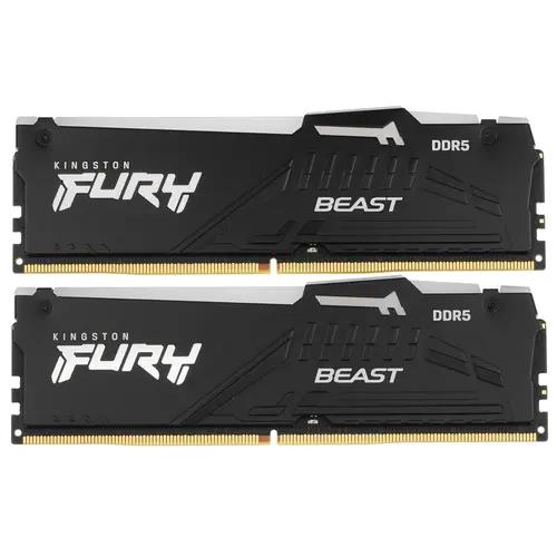 Изображение Оперативная память 2х8 GB DDR5 Kingston FURY Beast Black AMD RGB (48000 Мб/с, 6000 МГц, CL36)