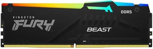 Изображение Оперативная память 16 GB DDR5 Kingston FURY Beast Black RGB (41600 Мб/с, 5200 МГц, CL40)