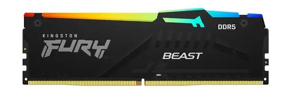 Изображение Оперативная память 1x32 GB DDR5 Kingston Fury Beast RGB (41600 Мб/с, 5200 МГц, CL40)