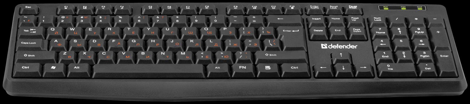 Изображение Клавиатура Defender Concept HB-164 (USB), (черный)
