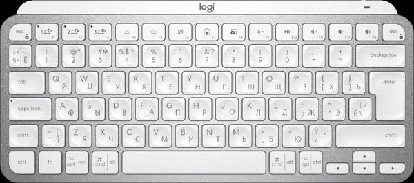 Изображение Клавиатура Logitech MX Keys Mini Pale (USB), (серый)