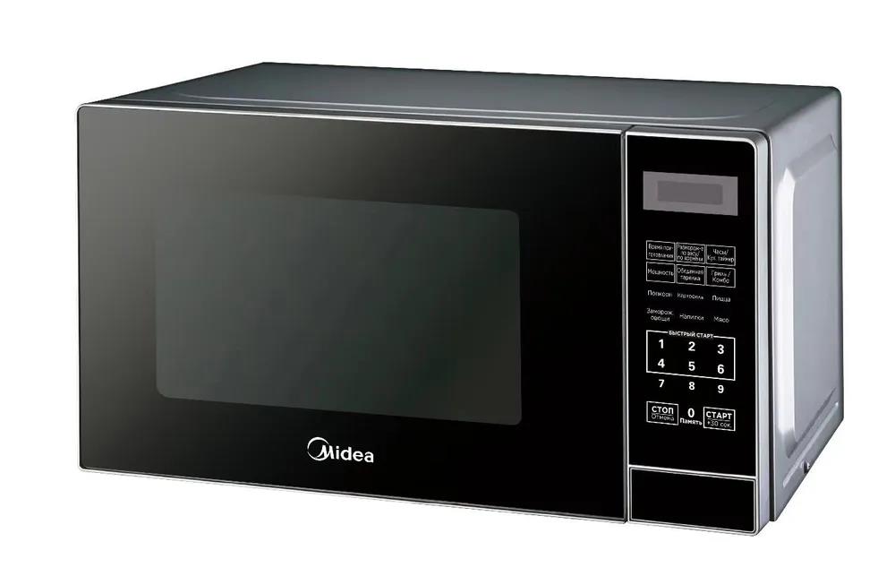 Изображение Микроволновая печь Midea EG720CR1-S (700 Вт  20 л  Гриль  черный)