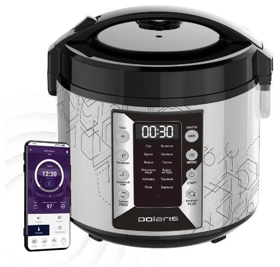 Изображение Мультиварка Polaris PMC 0524 IQ (750 Вт/5 л /черный, серебристый)